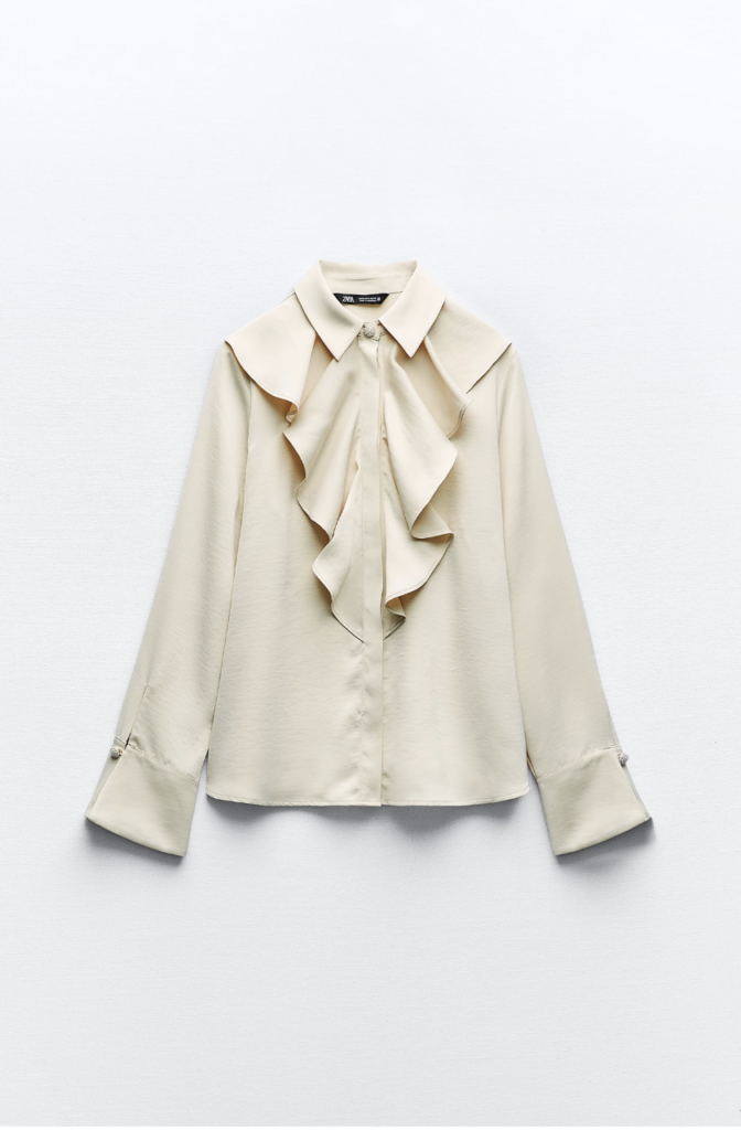 camicia zara jabot