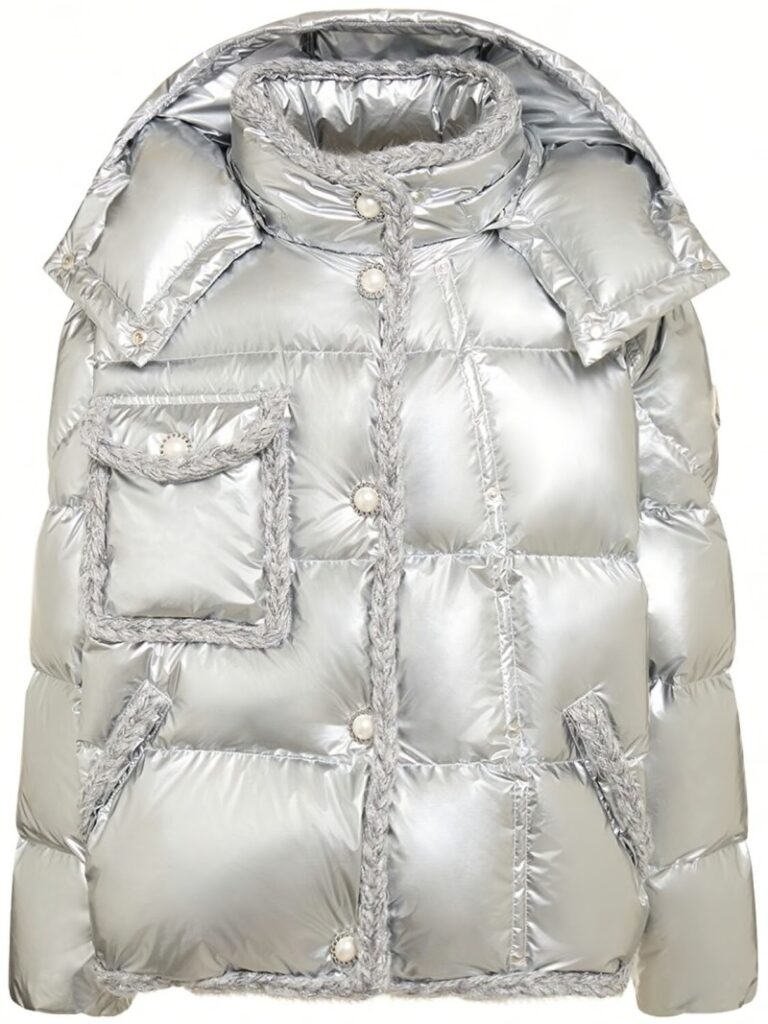 piumino moncler argento luisaviaroma